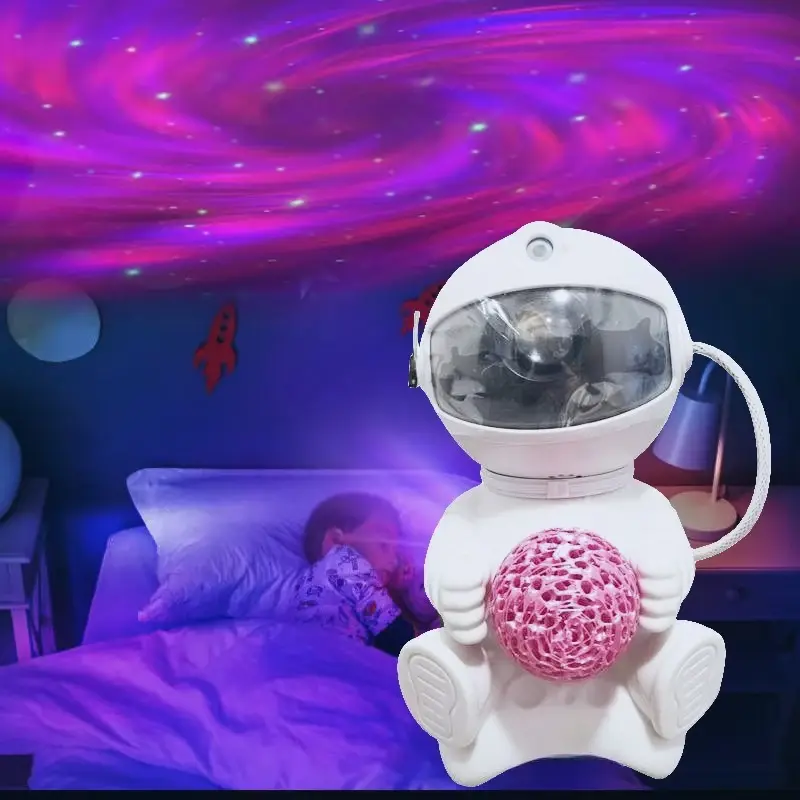 Astronaut Galaxy Projector Night Light USB Plug Ambient Light Bedroom Decoration Night Lamp Remote Control Child Birthday Gift