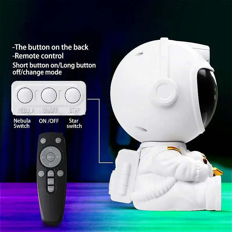Rocket Astronaut Galaxy Projector Night Light Lamp Kids Bedroom Projection Lamp Galaxy Light Galaxy Light Home Decoration Gifts