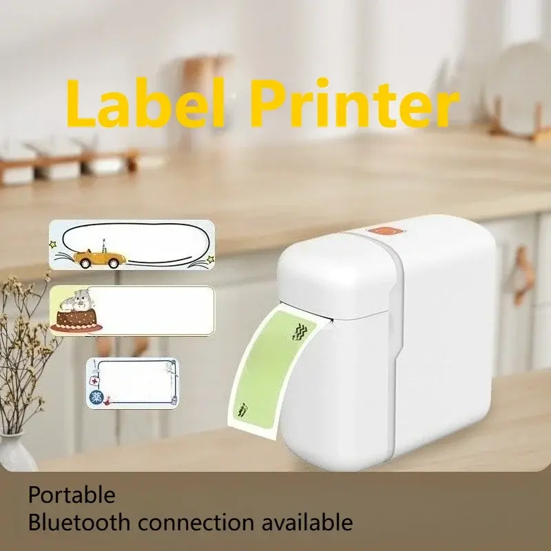 Portable Thermal Printer Mini Bluetooth Label Printer Smart Label Thermal Printer Office Bluetooth Printer Educational Supplies