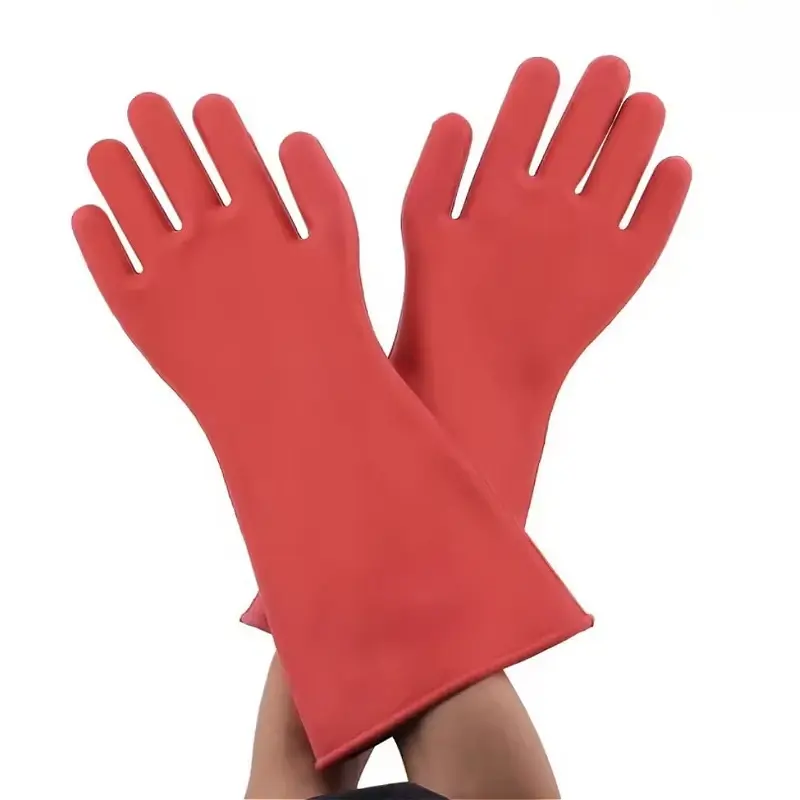 Anti-electricity Protect Professional 12KV High Voltage Electrical Insulating Gloves Rubber Electrician Safety Gloves Work Tools