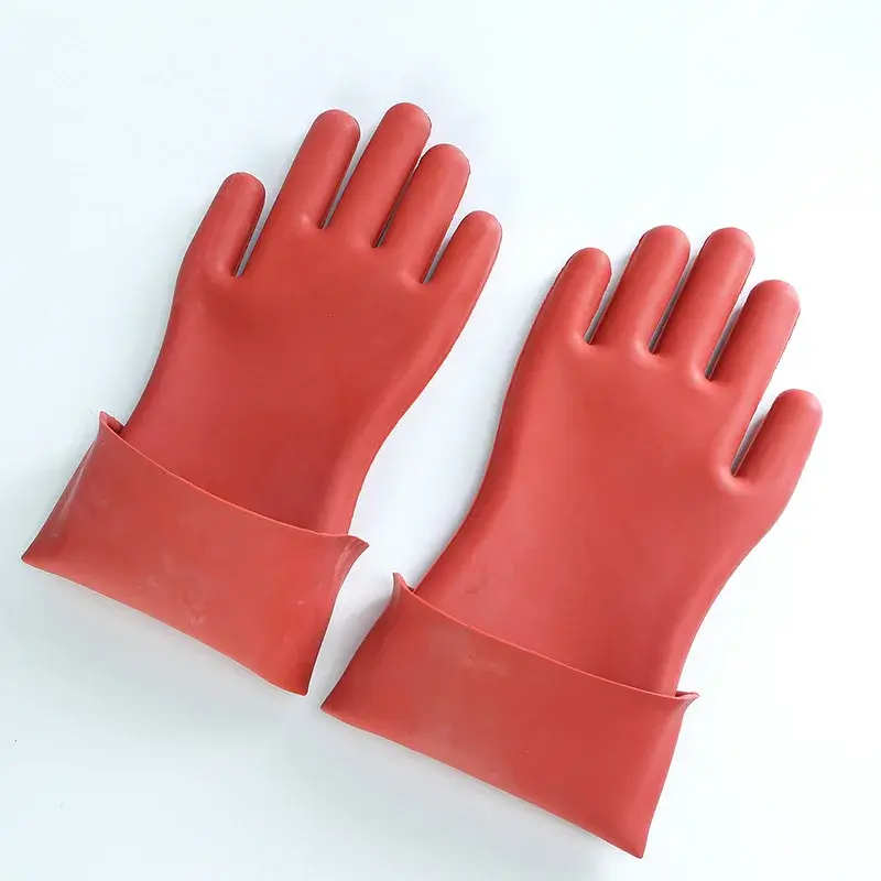 Anti-electricity Protect Professional 12KV High Voltage Electrical Insulating Gloves Rubber Electrician Safety Gloves Work Tools