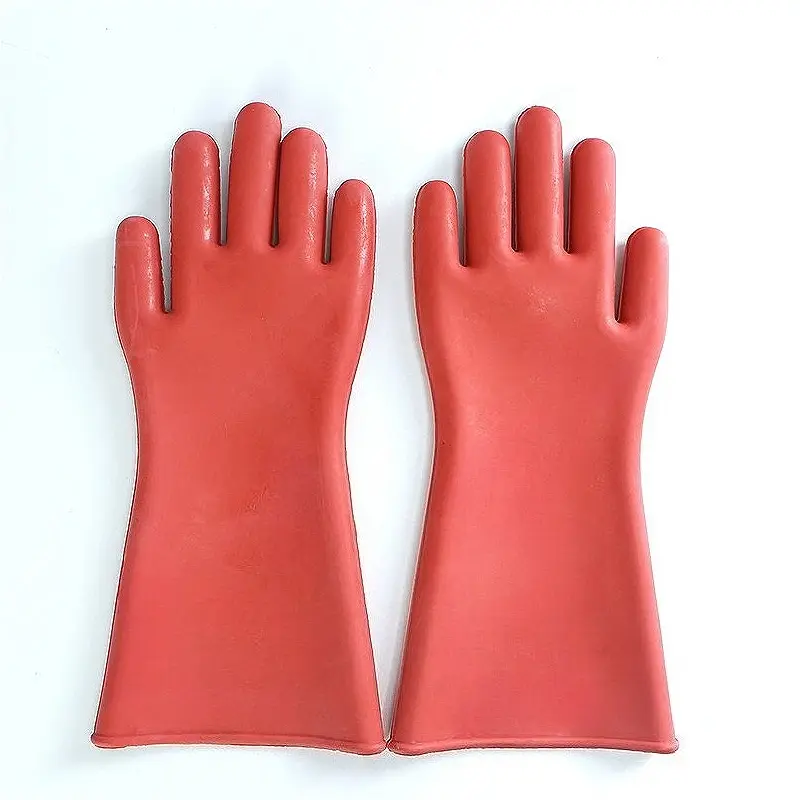 Anti-electricity Protect Professional 12KV High Voltage Electrical Insulating Gloves Rubber Electrician Safety Gloves Work Tools