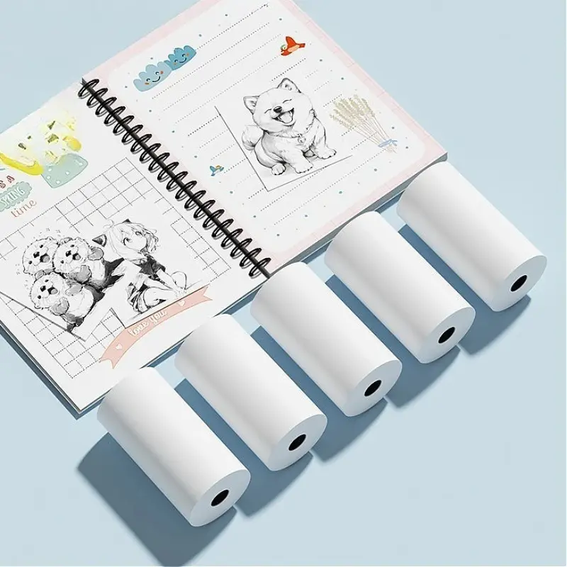 5pcs Thermal Paper Color and Black and White Printing Paper Children Camera Wood Pulp Instant Print Rolling Paper Accessories