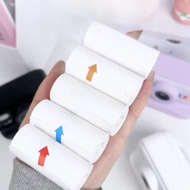 5pcs Thermal Paper Color and Black and White Printing Paper Children Camera Wood Pulp Instant Print Rolling Paper Accessories