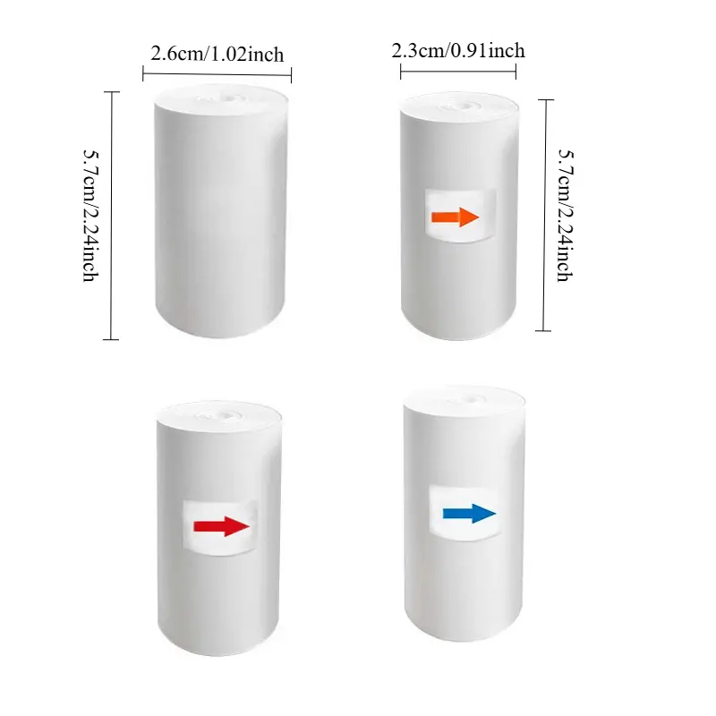 5pcs Thermal Paper Color and Black and White Printing Paper Children Camera Wood Pulp Instant Print Rolling Paper Accessories