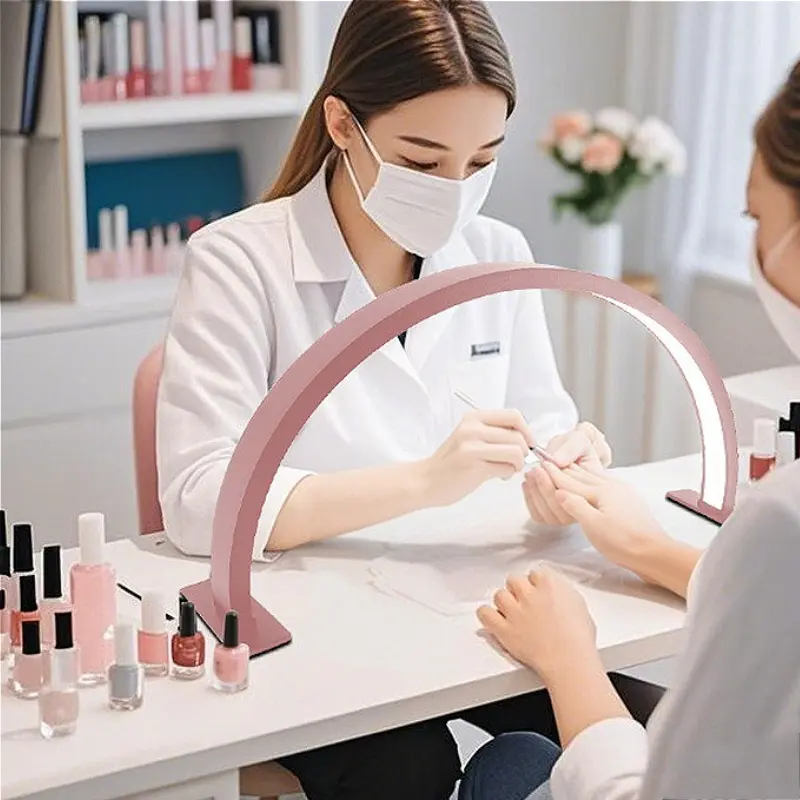 Half Moon U-shaped Nail Lamp Portable Table Lamp Nail Assistive Equipment LED Nail Light Desk Lamps Beauty Salon Work Fill Light