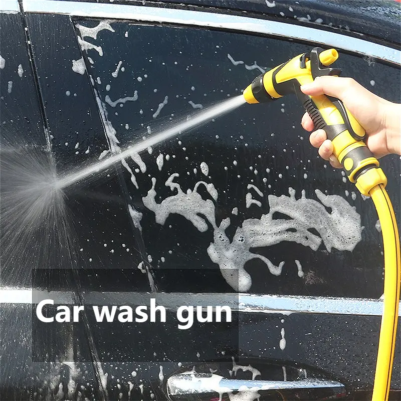 Adjustable Water Spray Gun Watering Tools High Pressure Water Gun Garden Hose Nozzle Car Wash Gun Gardening Tools and Equipment