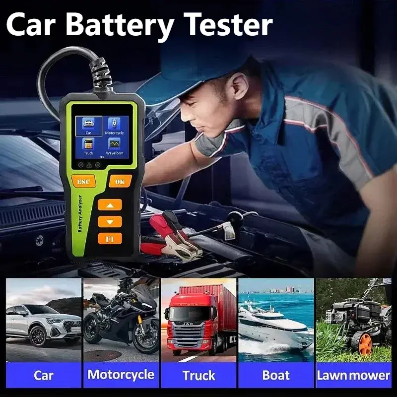 Automobile Fault Detector Car Battery Scanner Car Battery Tester Instrument Tools Battery Analyzer Repair Detection Accessories