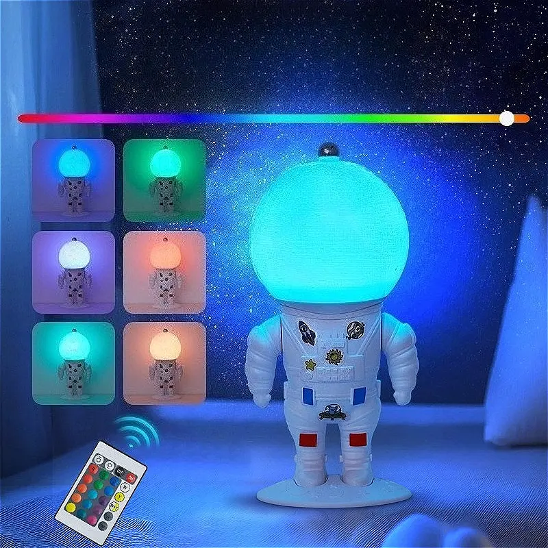 Night Light Portable Table Lamp Astronaut Shaped Desktop Decorative Light Night Stand Bedside Light Bedside Lamp Bedroom Decor