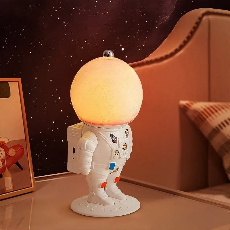 Night Light Portable Table Lamp Astronaut Shaped Desktop Decorative Light Night Stand Bedside Light Bedside Lamp Bedroom Decor