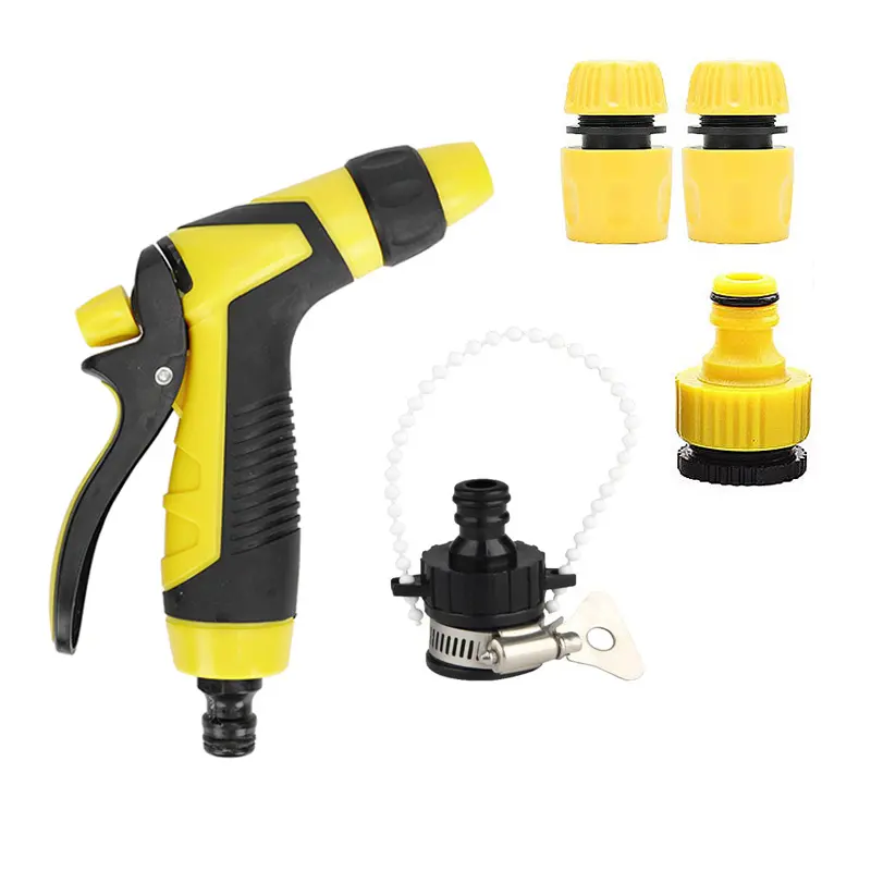 Adjustable Water Spray Gun Watering Tools High Pressure Water Gun Garden Hose Nozzle Car Wash Gun Gardening Tools and Equipment