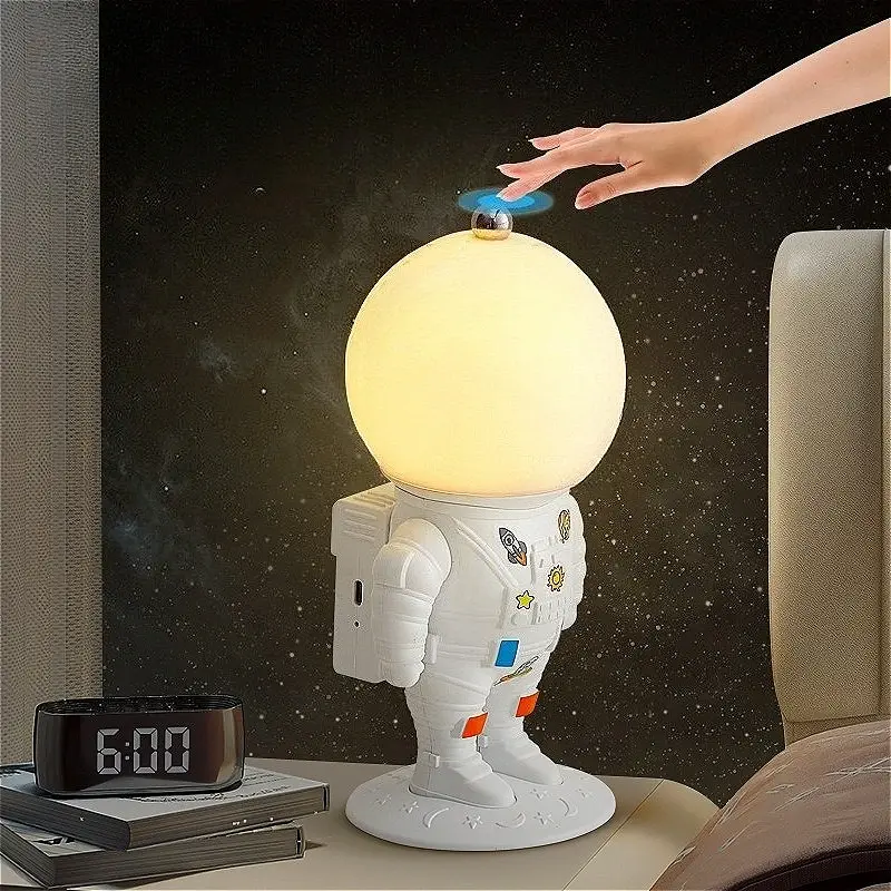 Night Light Portable Table Lamp Astronaut Shaped Desktop Decorative Light Night Stand Bedside Light Bedside Lamp Bedroom Decor