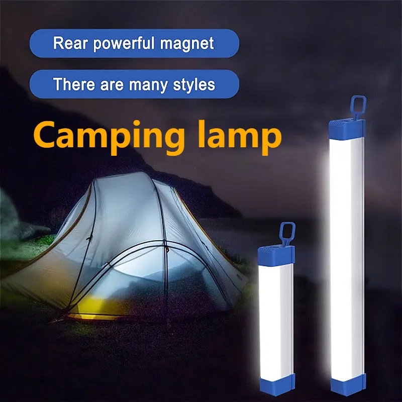 LED Rechargeable Lamp Tube Emergency Light Camping Magnetic Portable Lamps Lightinging Night Market Outdoor Vehicle Hard Strip