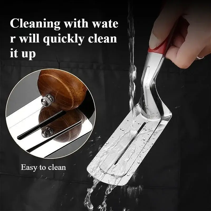 Multifunctional Food Tongs Durable Frying Shovel Clip Stainless Steel Beef Bread Clip Fried Fish Shovel Household Kitchenware