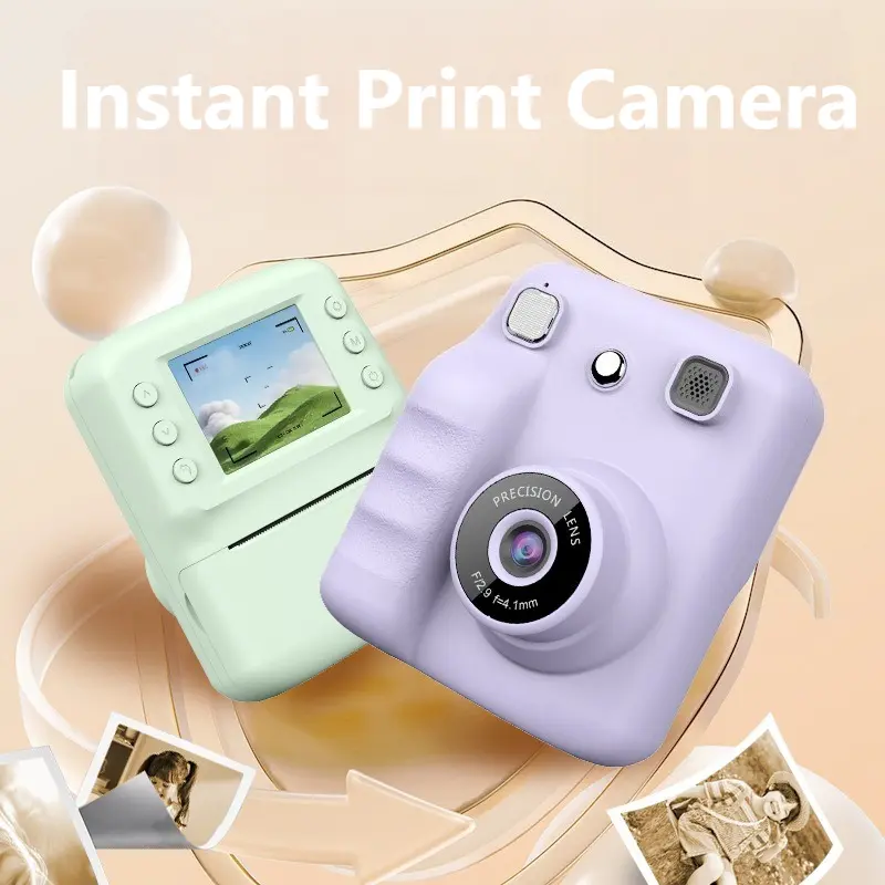 Kids Camera Digital Instant Print Camera Snapshot Printing Camera Children Portable Thermal Printing Camera Kids Birthday Toys