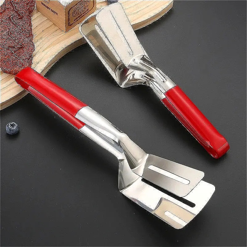 Multifunctional Food Tongs Durable Frying Shovel Clip Stainless Steel Beef Bread Clip Fried Fish Shovel Household Kitchenware