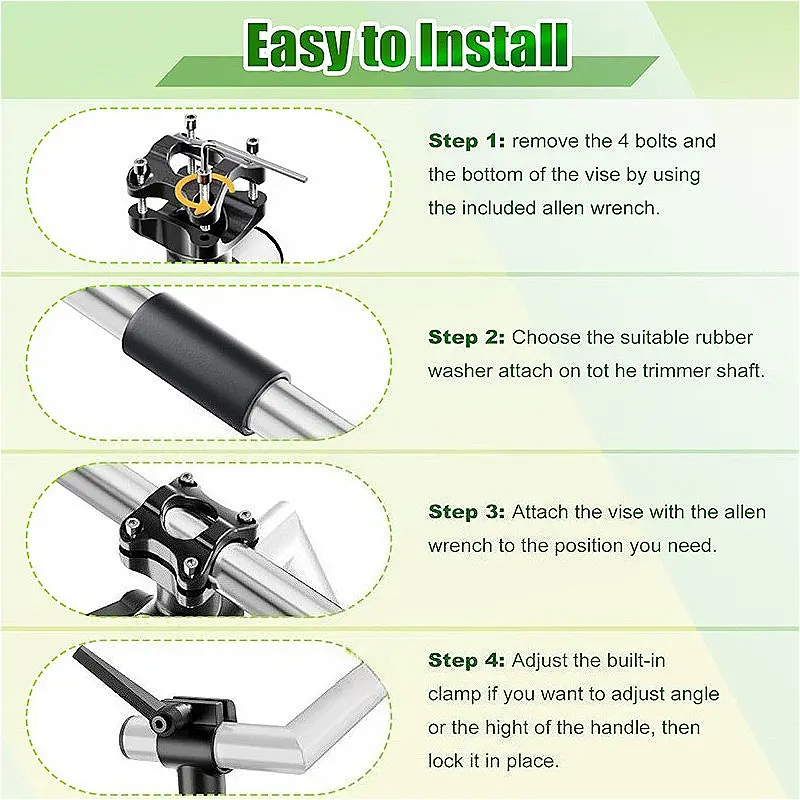 Weed Eater Handle Ergonomic Weed Eater Handle Gardening Lawn Mower Grip Auxiliary Handle  Extension Lawn Care Easy Yard Trimming