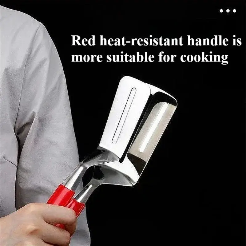 Multifunctional Food Tongs Durable Frying Shovel Clip Stainless Steel Beef Bread Clip Fried Fish Shovel Household Kitchenware