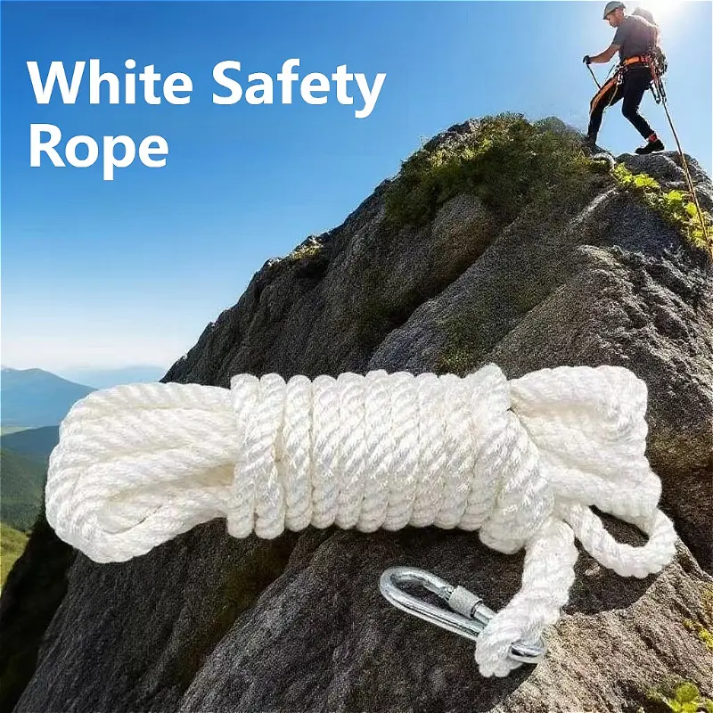 Outdoor Rock Climbing Safety Rope 10m Climbing Safety Rope Thickened Safety Life Rope for Rock Climbing Firefighting Activities