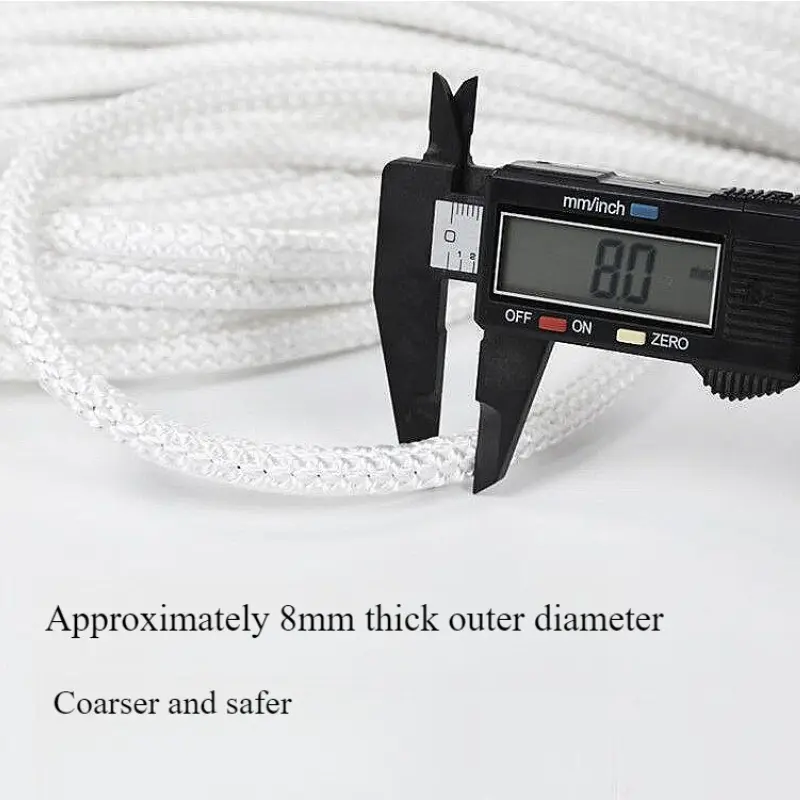Emergency Escape Rope Climbing Ropes Rescue Safety Rope with Double Buckle Fishing Rope 20m Length for Outdoor Camping Sports