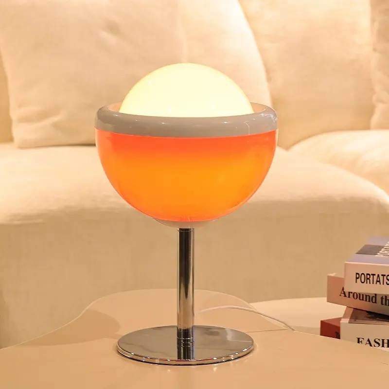 Table Lamp Living Room Desktop Decorative Light Bedroom Bedside Lamp Study Simple Atmosphere Retro Standing Lamp Home Decoration
