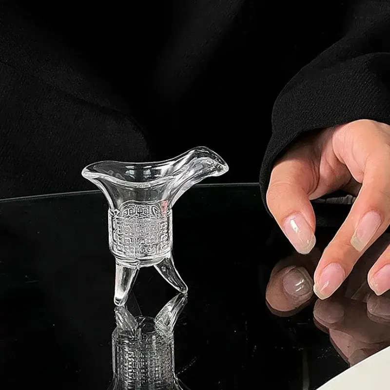 10ml/20ml/30ml Ancient Wine Glasses Emperor Wine Cup Vintage Spirits Cup Transparent Whiskey Glass Baijiu Mug Bar Accessories