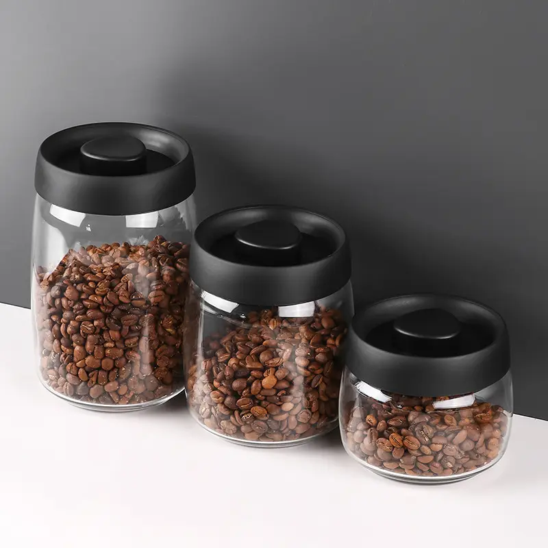 350ml/750ml/1000ml Vacuum Sealed Tank Airtight Canister Food Grains Candy Storage Bottles Food Storage Jars Kitchen Accessories