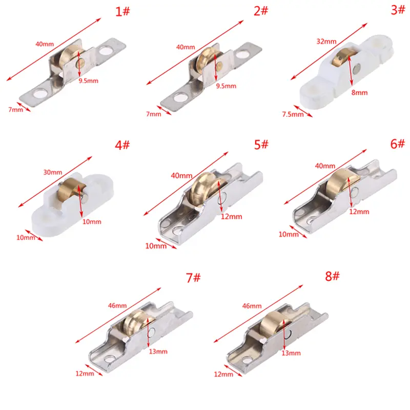 1pc Stainless Steel Window Pulley Glass Upperand Down Pulleys Wheel Sliding Door Roller Runner Mute Wheel Track Pulley Furniture
