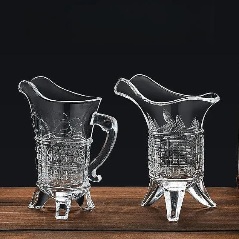 2pcs Sets Ancient Imperial Wine Cup 100ml Vintage Liquor Cup Personalized Foreign Wine Glass Whiskey Glass Creative Glassware