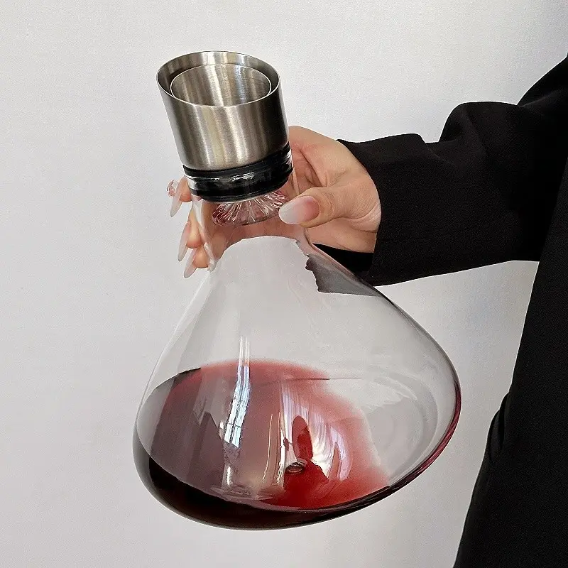 1550ml/1920ml Luxury Transparent Red Wine Separator High-end Red Wine Decanter Household European Glass Decanter Wine Utensils