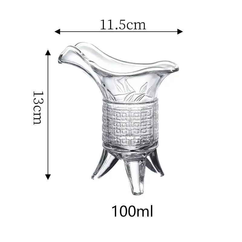 2pcs Sets Ancient Imperial Wine Cup 100ml Vintage Liquor Cup Personalized Foreign Wine Glass Whiskey Glass Creative Glassware