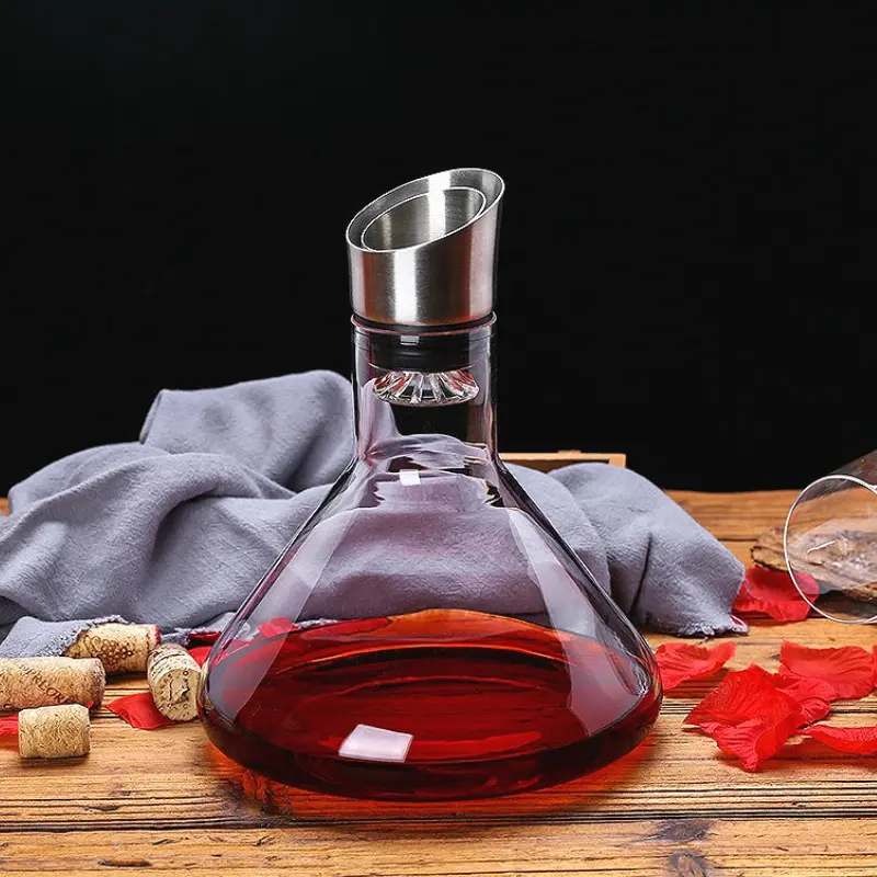 1550ml/1920ml Luxury Transparent Red Wine Separator High-end Red Wine Decanter Household European Glass Decanter Wine Utensils
