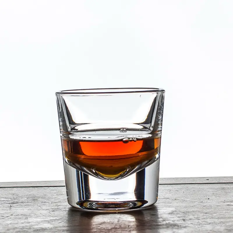 120ml/145ml Whiskey Glass Thick Bottomed Wine Glass Outdoor Picnic Creative Spirits Cup Classic Brandy Glass Outdoor Tableware