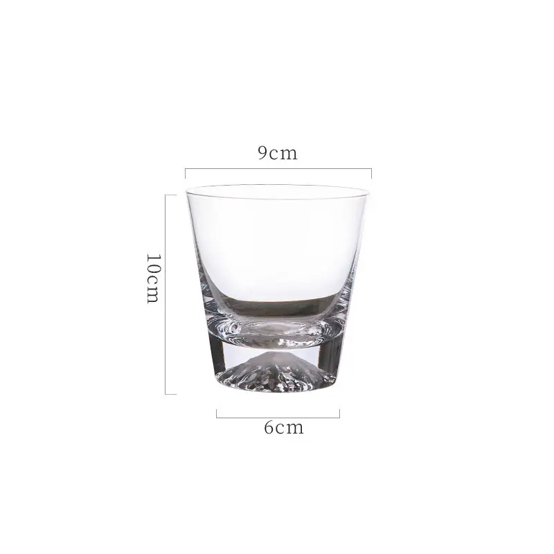 4pcs Set 10.7oz 310ml Japanese Mount Fuji Cup Whiskey Foreign Wine Brandy Glasses Household Creative Snow Mountain Mug Drinkware