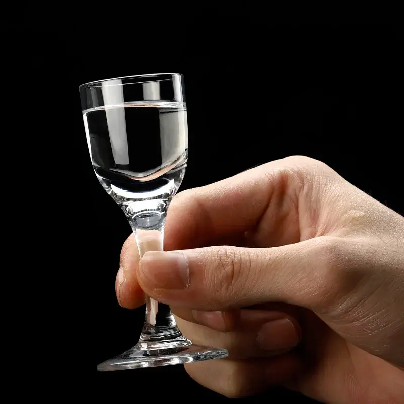 20ml/25ml/60ml Thick Bottomed Cocktail Glass Nordic Style Luxury Simple Small Wine Glass Transparent Brandy Cup Wine Utensils