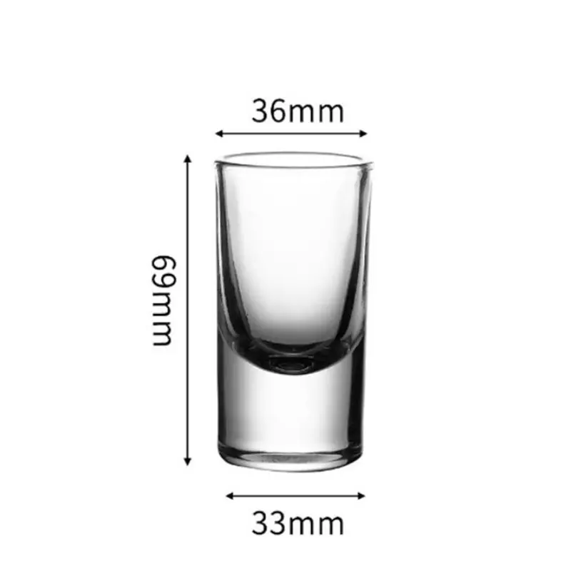 10ml/20ml/25ml/71ml Luxury Small Wine Glass Exquisite Thick Bottomed Shot Glass Transparent Vodka Cup Baijiu Cup Bar Accessories