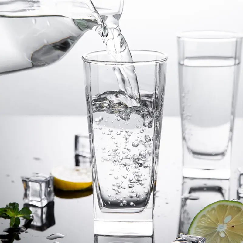 220ml/260ml Cocktail Glass 2pcs Sets Mojito Cup Straight Glass Cup Juice Beverage Cups Home Thick Bottomed Wine Glass Tumbler