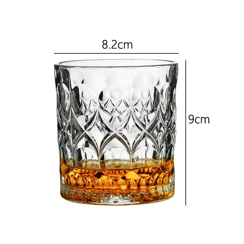235ml/320ml/330ml Foreign Relief Wine Glass Personality Cocktail Glass Luxury Whiskey Tequila Brandy Cups Party Bar Accessories