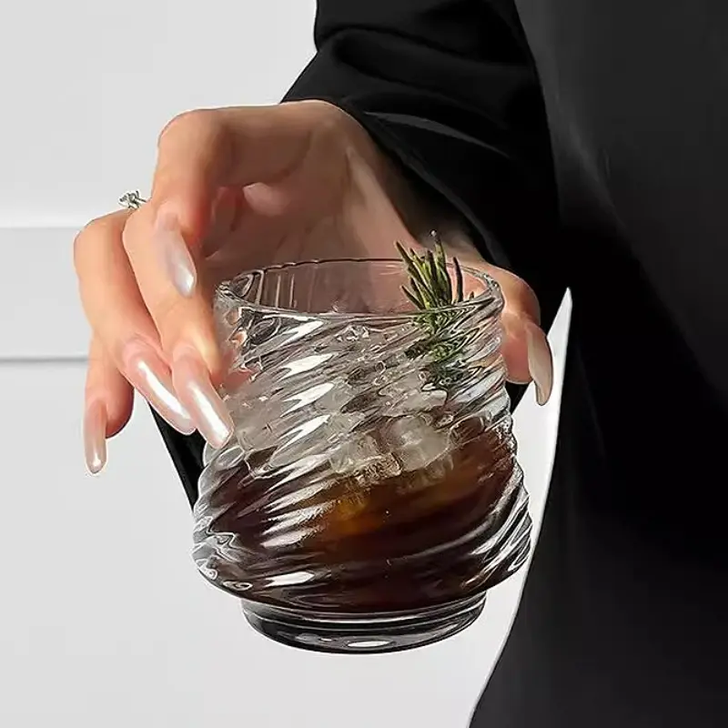 175ml/268ml/350ml Exquisite Whiskey Glass Camping Outdoor High End Thickened Wine Glass Soda Water Juice Cups Outdoor Tableware