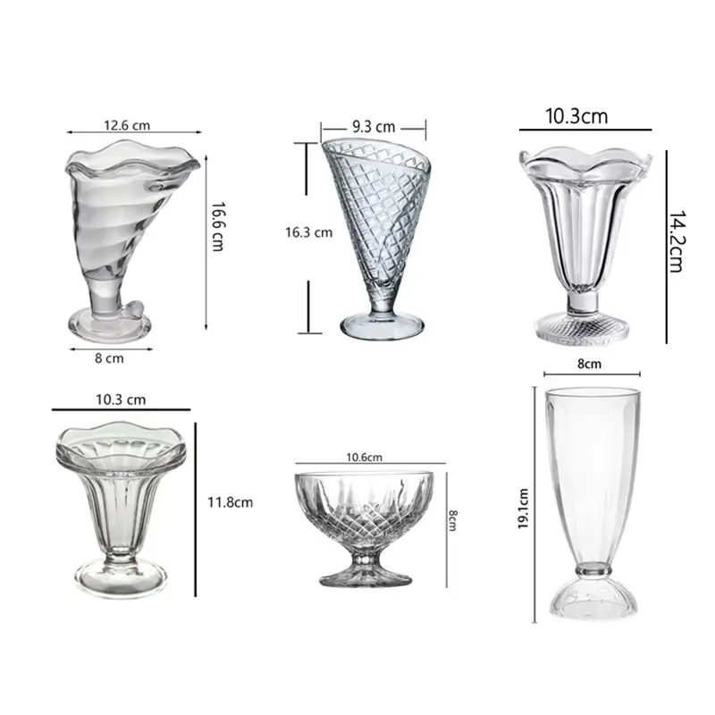 Exquisite Dessert Cup Luxury Cocktail Glass Elegant Transparent Champagne Glass Creative Design of Wine Glasses Wedding Gifts