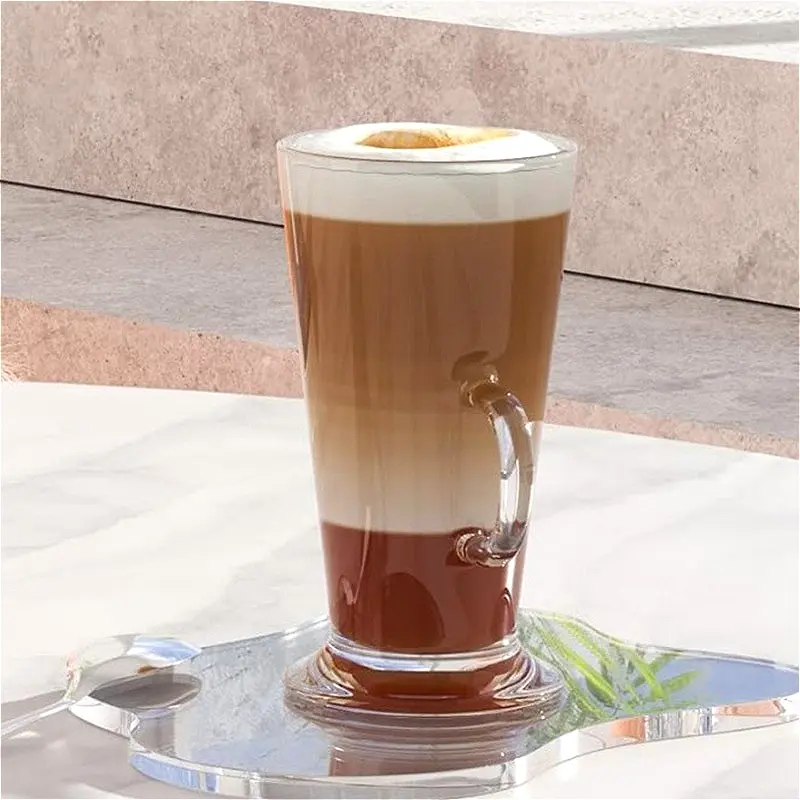 280ml/430ml Creative Cocktail Glass with Handle Juice Milk Tea Beverage Cups Milkshake Mug Iced Coffee Latte Cups Water Bottle