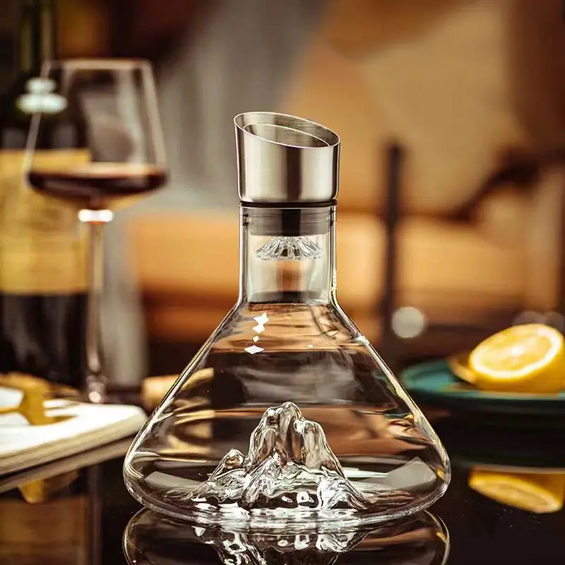 European Style Iceberg Waterfall Shaped Red Wine Decanter Classic Design Wine Dispenser Filtration Wine Decanter Bar Accessories