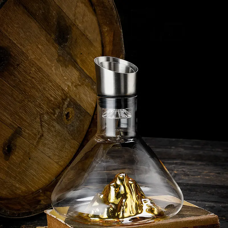 European Style Iceberg Waterfall Shaped Red Wine Decanter Classic Design Wine Dispenser Filtration Wine Decanter Bar Accessories