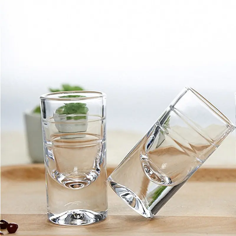 4pcs Sets Exquisite Thick Bottomed Shot Glass Luxury Small Wine Glass Transparent Vodka Cup High End Baijiu Cup Bar Accessories