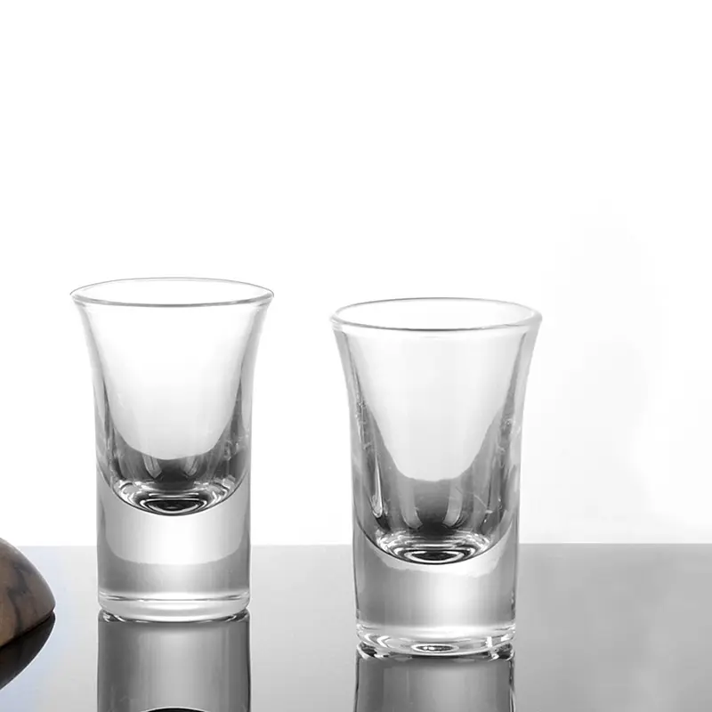 Creative Shot Glass Thick Bottom Vodka Glass Multiple Capacity Small Wine Glasses Household Baijiu Cup Suitable for Gift Giving