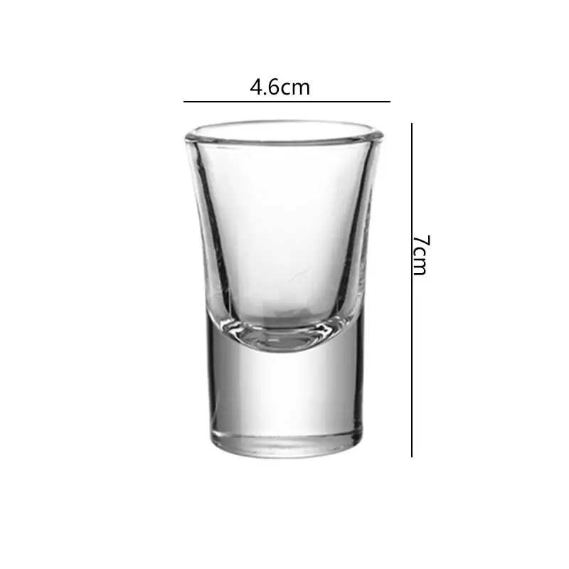 Creative Shot Glass Thick Bottom Vodka Glass Multiple Capacity Small Wine Glasses Household Baijiu Cup Suitable for Gift Giving