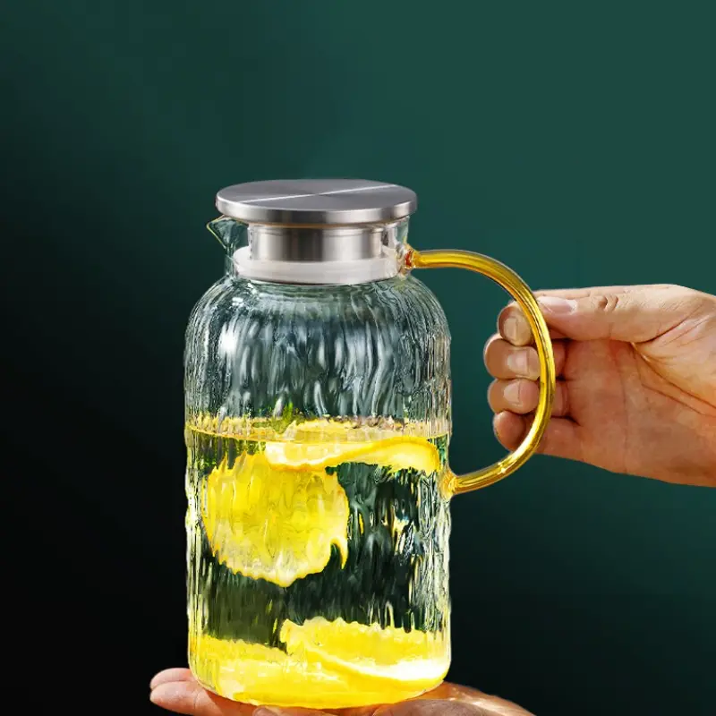 Lemon Water Pot Elegant Cold Water Kettle Household Transparent Heat-resistant Teapot Beverage Pot Large Capacity Cold Kettle