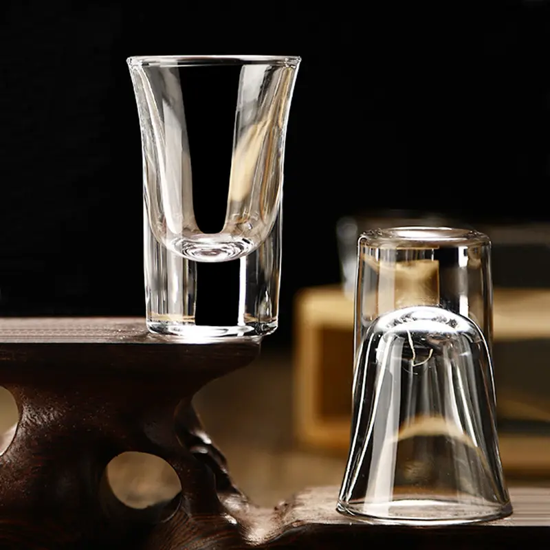15ml/30ml/50ml Thick Cocktail Glasses Luxury Baijiu Cup High End Small Wine Glass Family Gathering Shot Glass Party Glassware
