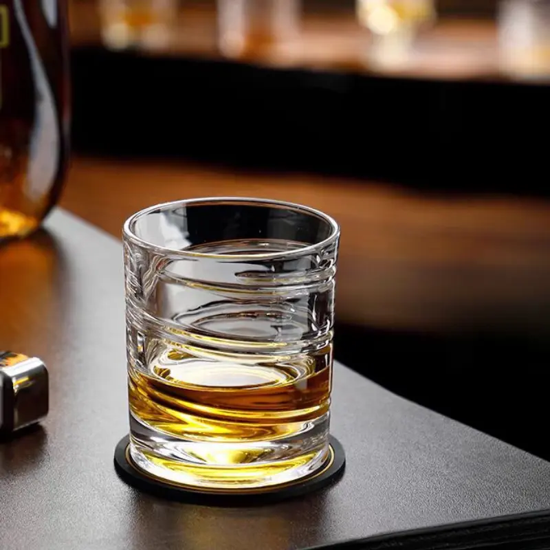 260ml/285ml Trendy Whiskey Glass Elegant Thickened Foreign Wine Glass Beer Cup Creative Transparent Cocktail Glass Bar Drinkware