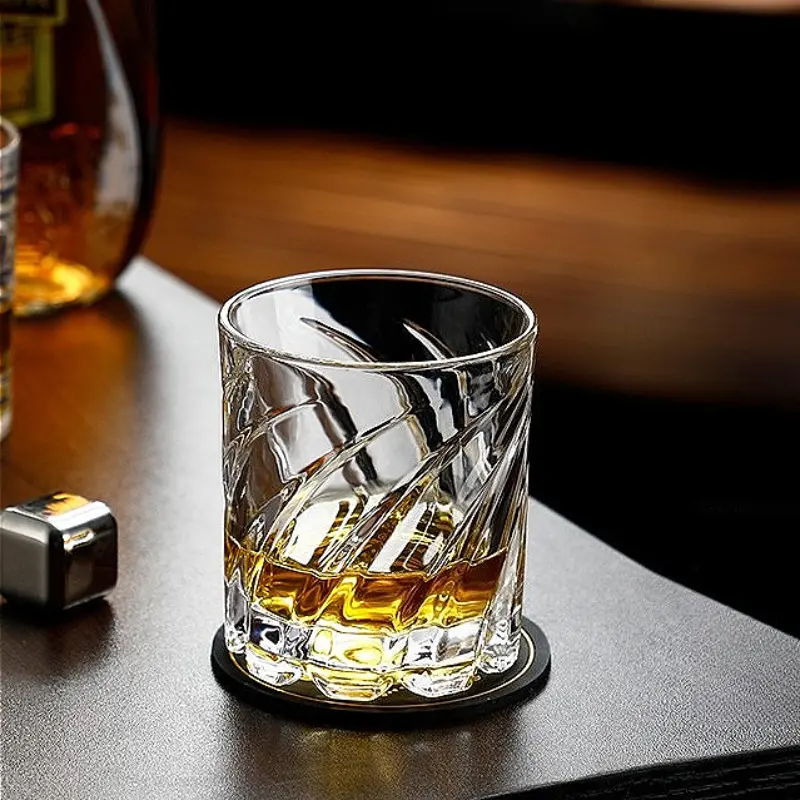 260ml/285ml Trendy Whiskey Glass Elegant Thickened Foreign Wine Glass Beer Cup Creative Transparent Cocktail Glass Bar Drinkware